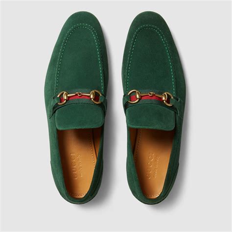 green gucci loafers mens|Gucci wool loafer.